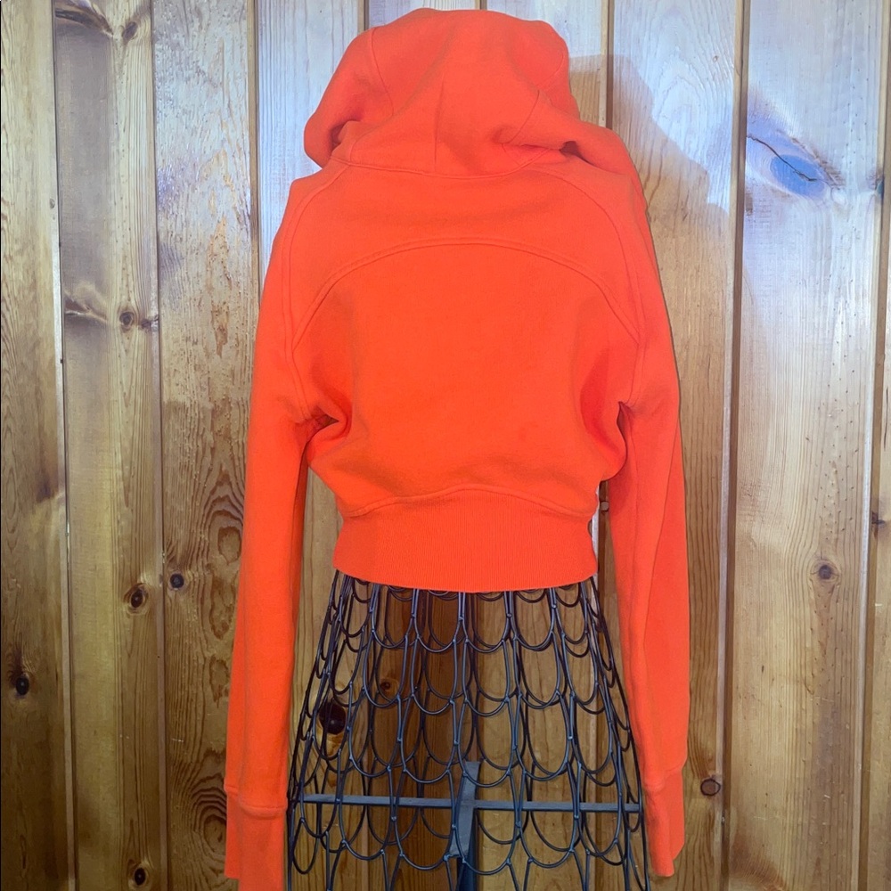 lululemon athletica Jacket Lululemon Scuba Full-Zip Cropped Hoodie Solar Orange - Picture 11 of 14